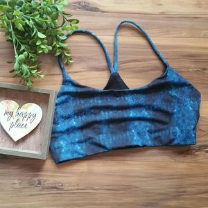 Soulcycle Blue Tie Dye Cut Out Bra Sz M/L